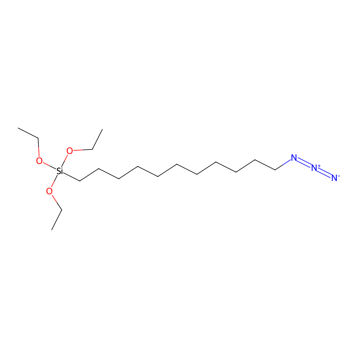 11-Azidoundecyltriethoxysilane molecular structure, CAS 663171-33-3