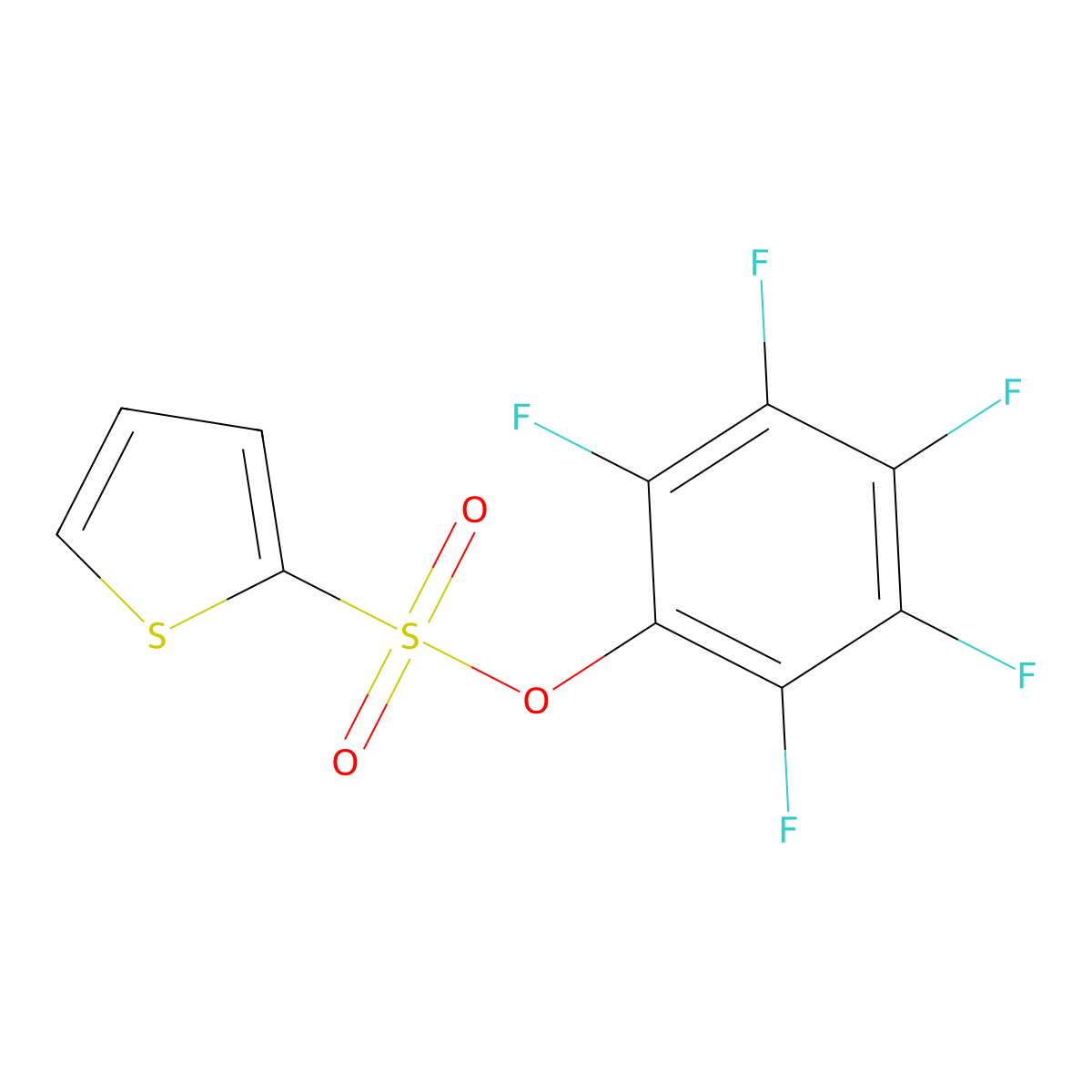 2,3,4,5,6-Pentafluorophenyl 2-thiophenesulfonate molecular structure, CAS 663175-91-5