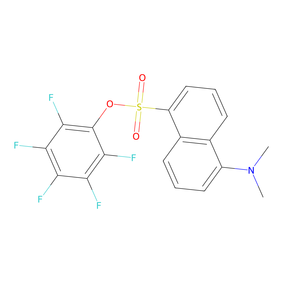 2,3,4,5,6-Pentafluorophenyl 5-(dimethylamino)-1-naphthalenesulfonate molecular structure, CAS 663175-92-6