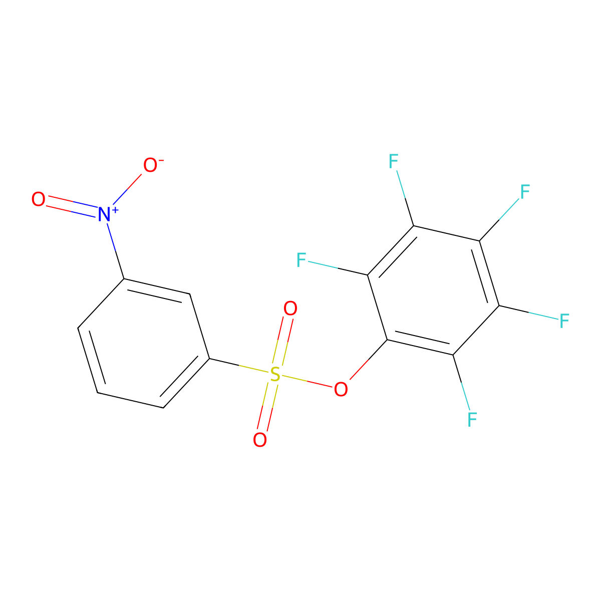 2,3,4,5,6-Pentafluorophenyl 3-nitrobenzenesulfonate molecular structure, CAS 663175-93-7