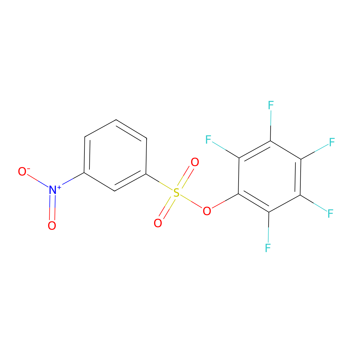2,3,4,5,6-Pentafluorophenyl 3-nitrobenzenesulfonate molecular structure, CAS 663175-93-7