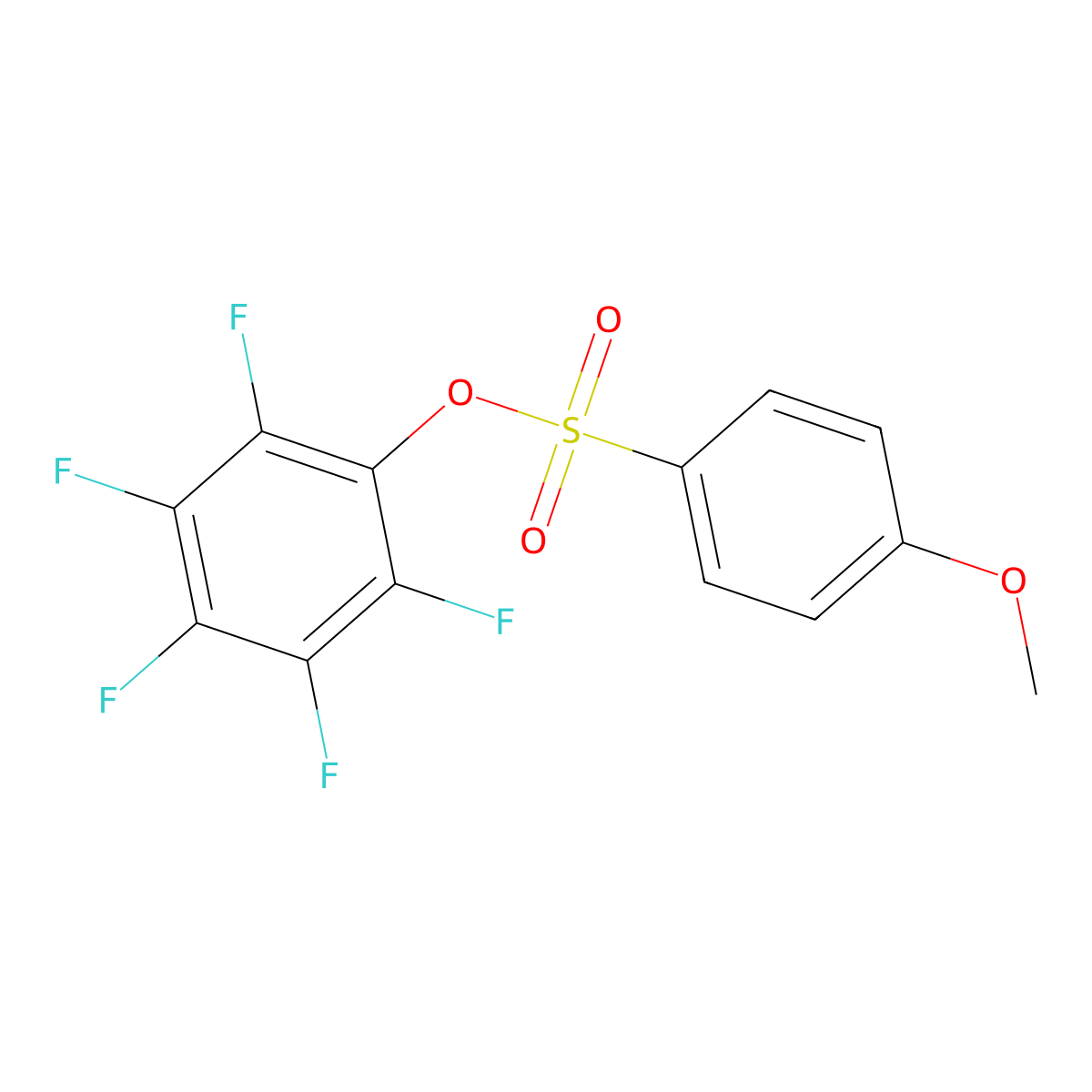 Pentafluorophenyl 4-methoxybenzene-1-sulfonate molecular structure, CAS 663175-94-8