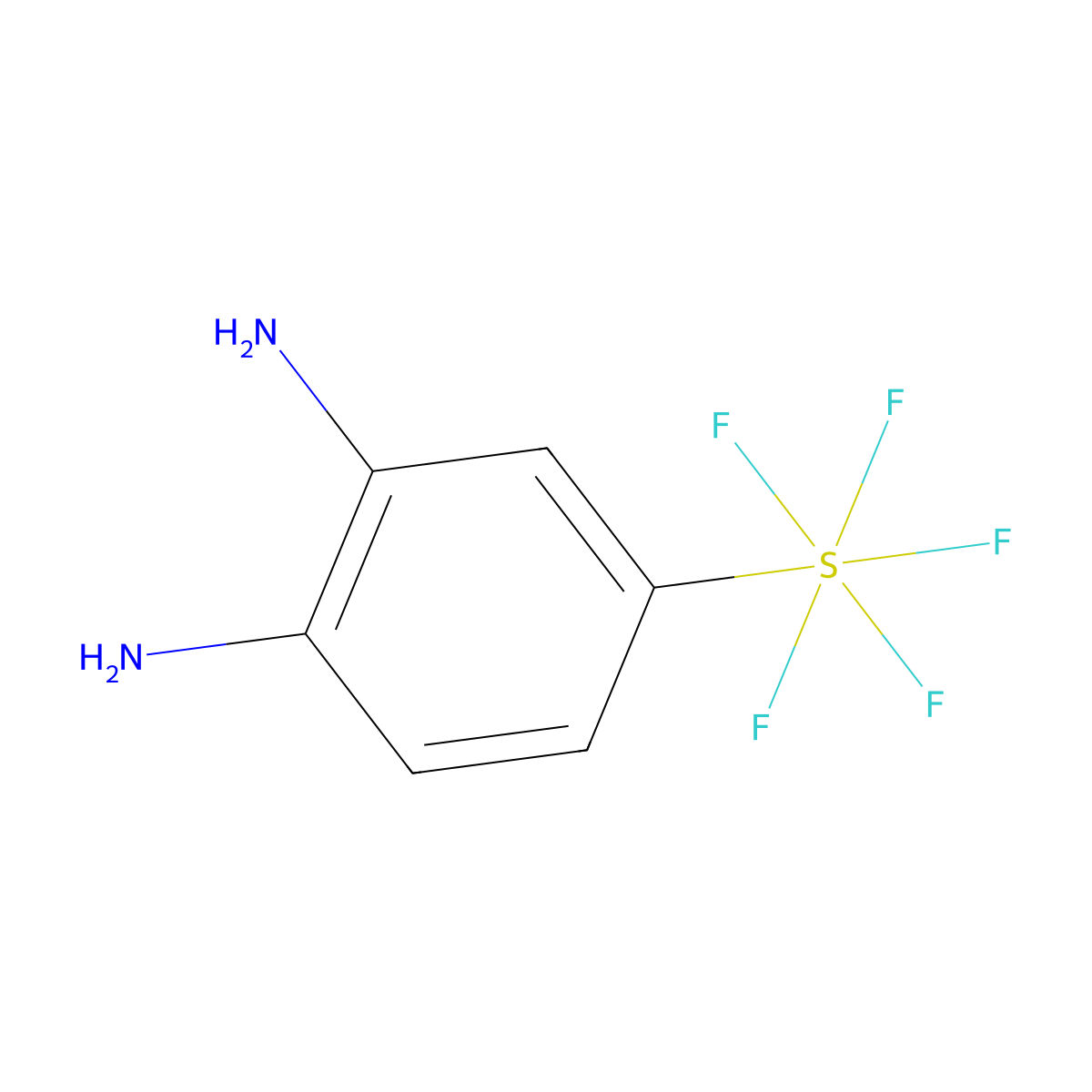 4-(Pentafluorosulfanyl)benzene-1,2-diamine molecular structure, CAS 663179-59-7
