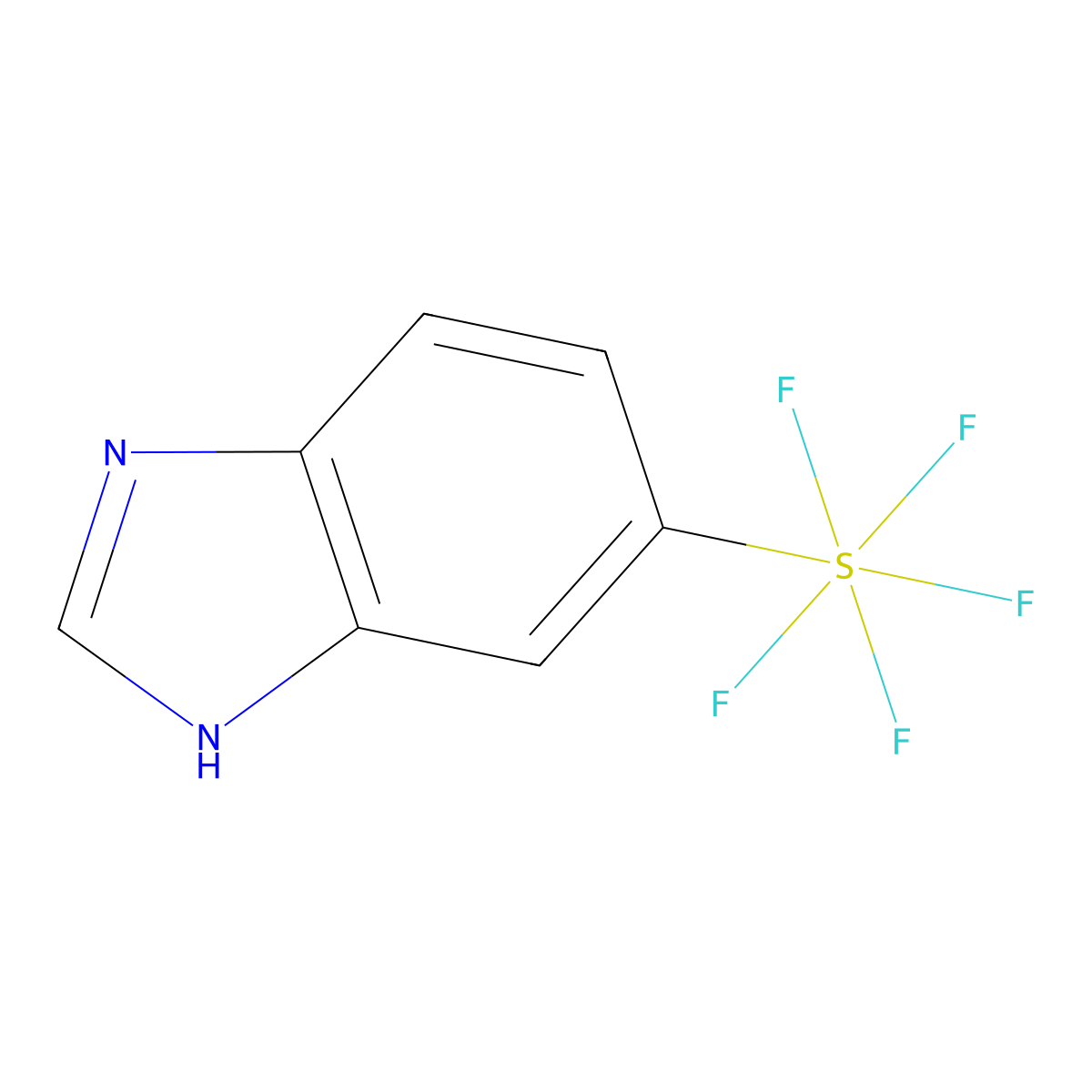 5-(Pentafluorosulfanyl)-1H-benzoimidazole molecular structure, CAS 663179-60-0