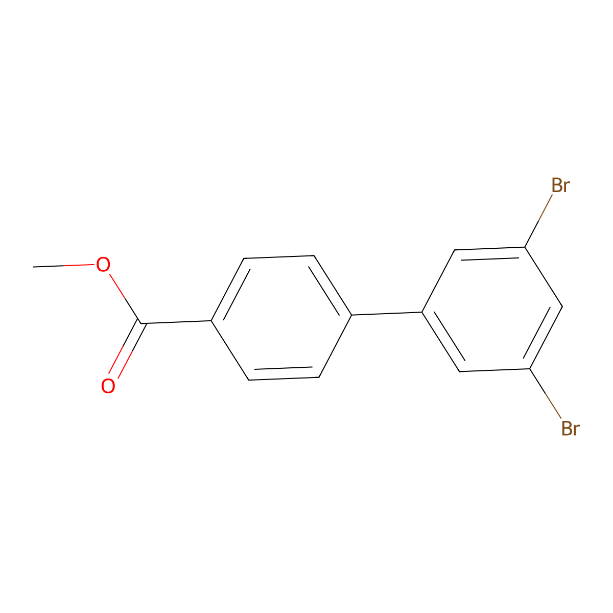 Methyl 3',5'-dibromo-[1,1'-biphenyl]-4-carboxylate molecular structure, CAS 663180-98-1