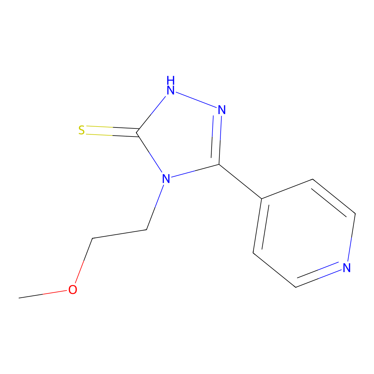 4-(2-Methoxyethyl)-5-(pyridin-4-yl)-4h-1,2,4-triazole-3-thiol molecular structure, CAS 663181-77-9