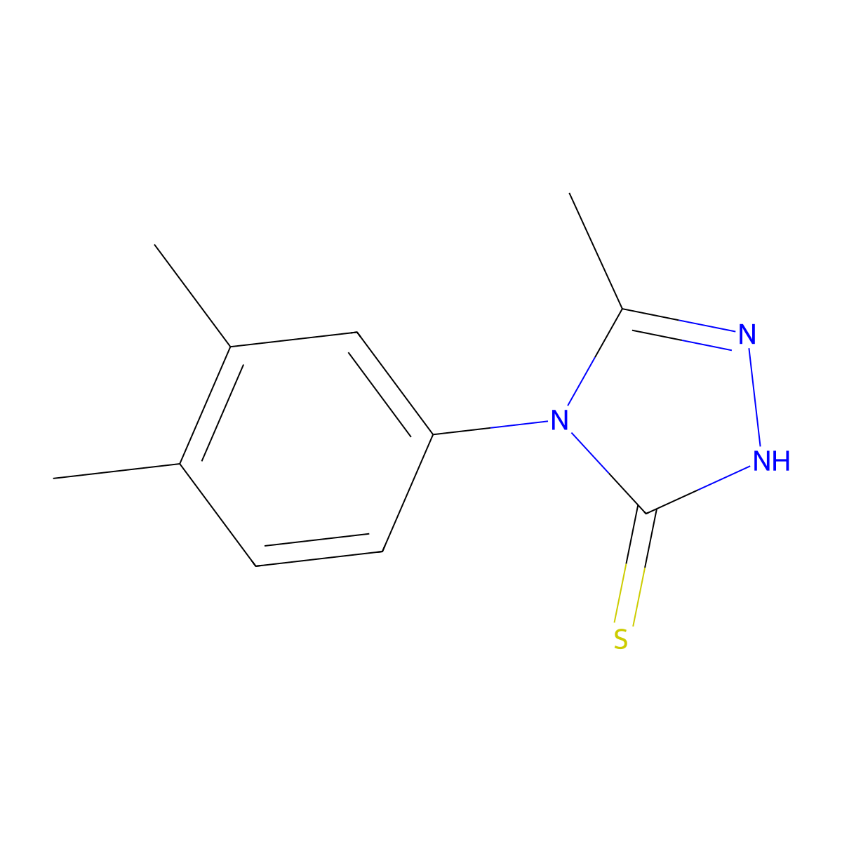 4-(3,4-dimethylphenyl)-5-methyl-4H-1,2,4-triazole-3-thiol molecular structure, CAS 663181-78-0