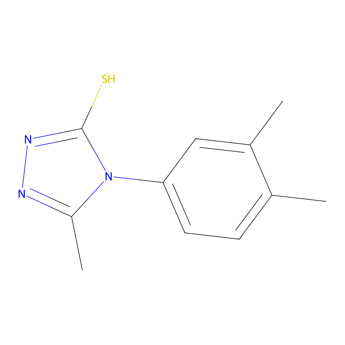 4-(3,4-dimethylphenyl)-5-methyl-4H-1,2,4-triazole-3-thiol molecular structure, CAS 663181-78-0