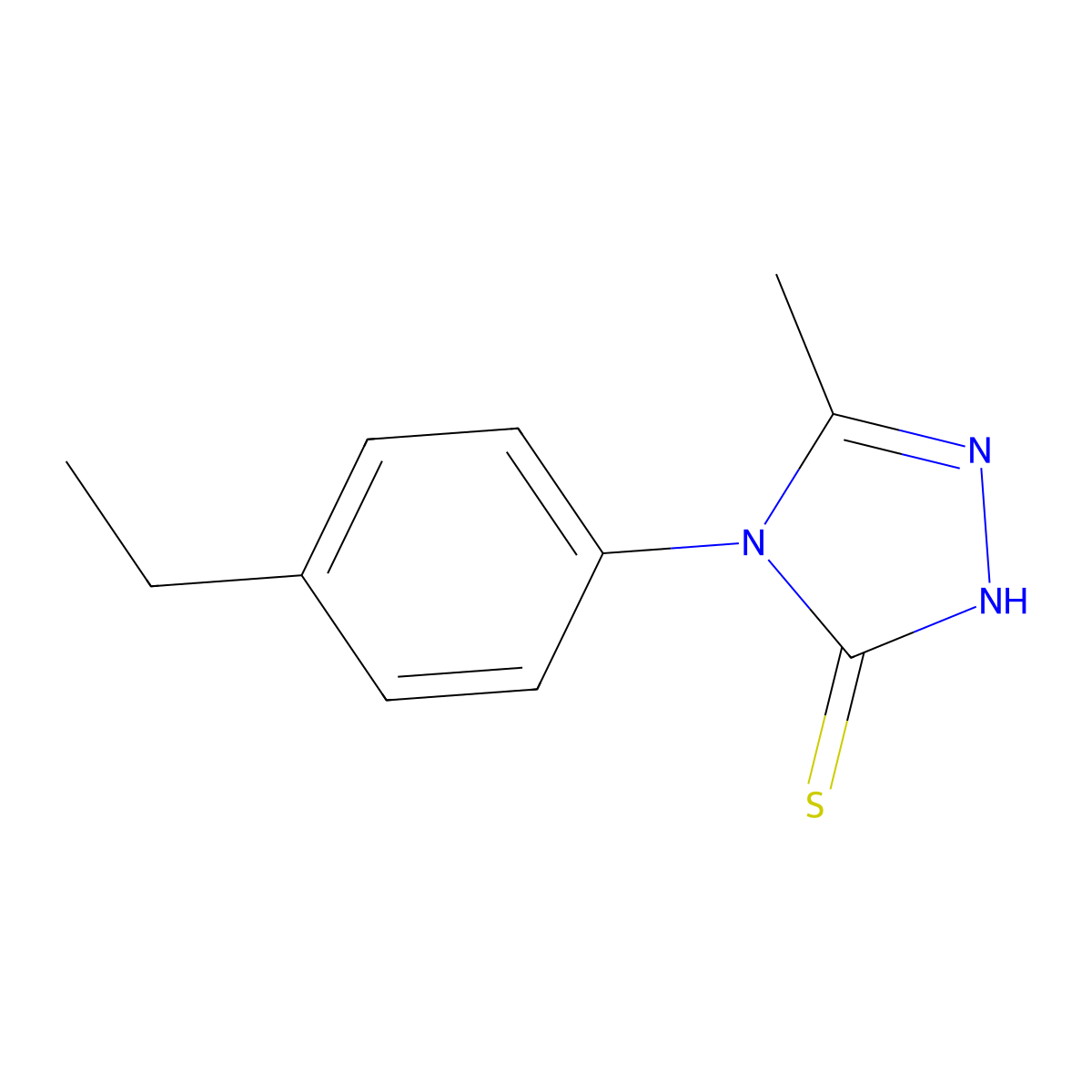 4-(4-ethylphenyl)-5-methyl-4H-1,2,4-triazole-3-thiol molecular structure, CAS 663181-79-1