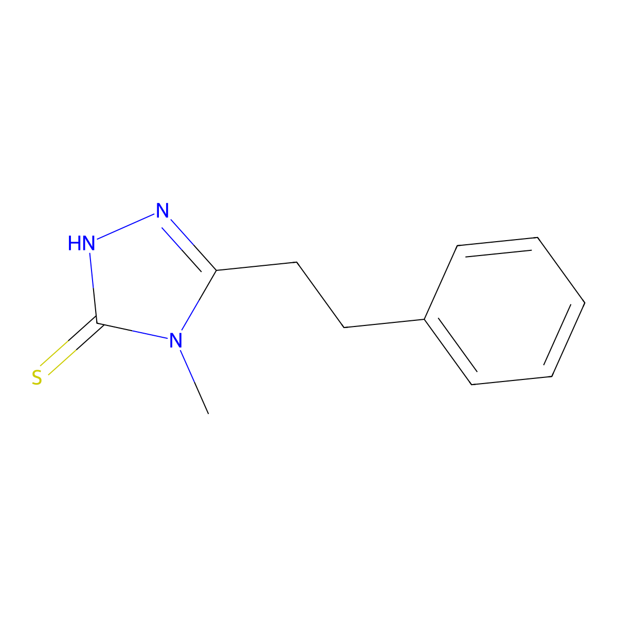 4-methyl-5-(2-phenylethyl)-4H-1,2,4-triazole-3-thiol molecular structure, CAS 663181-83-7