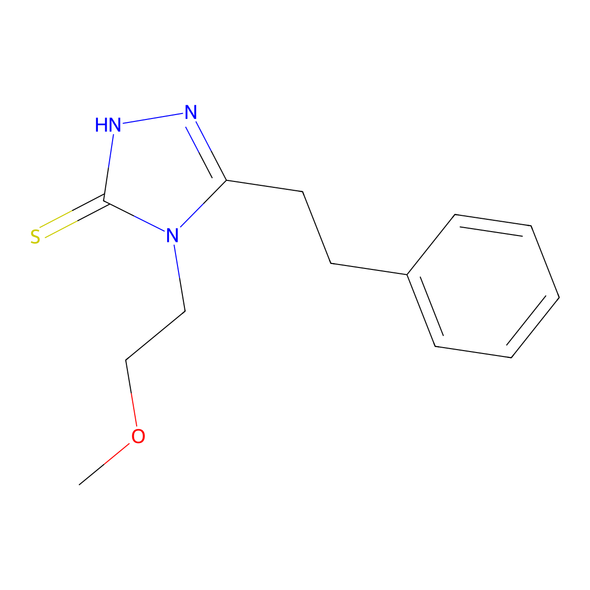 4-(2-methoxyethyl)-5-(2-phenylethyl)-4H-1,2,4-triazole-3-thiol molecular structure, CAS 663181-86-0