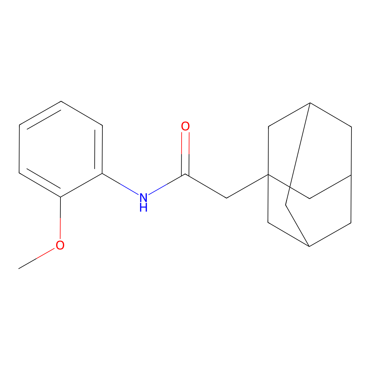 2-(1-adamantyl)-N-(2-methoxyphenyl)acetamide molecular structure, CAS 663182-00-1