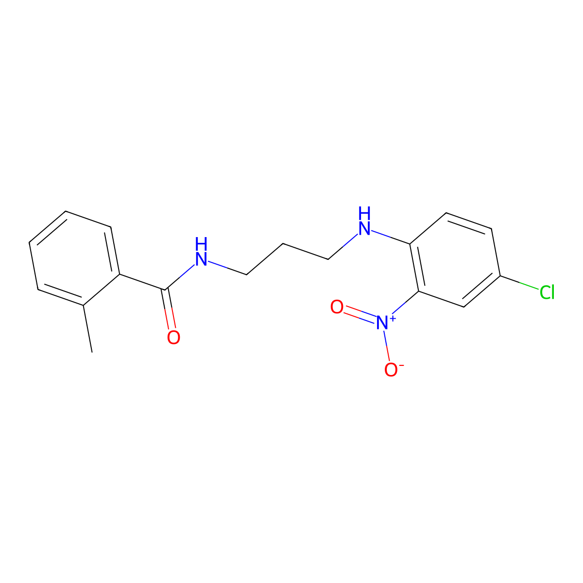 N-[3-(4-chloro-2-nitroanilino)propyl]-2-methylbenzamide molecular structure, CAS 663182-08-9