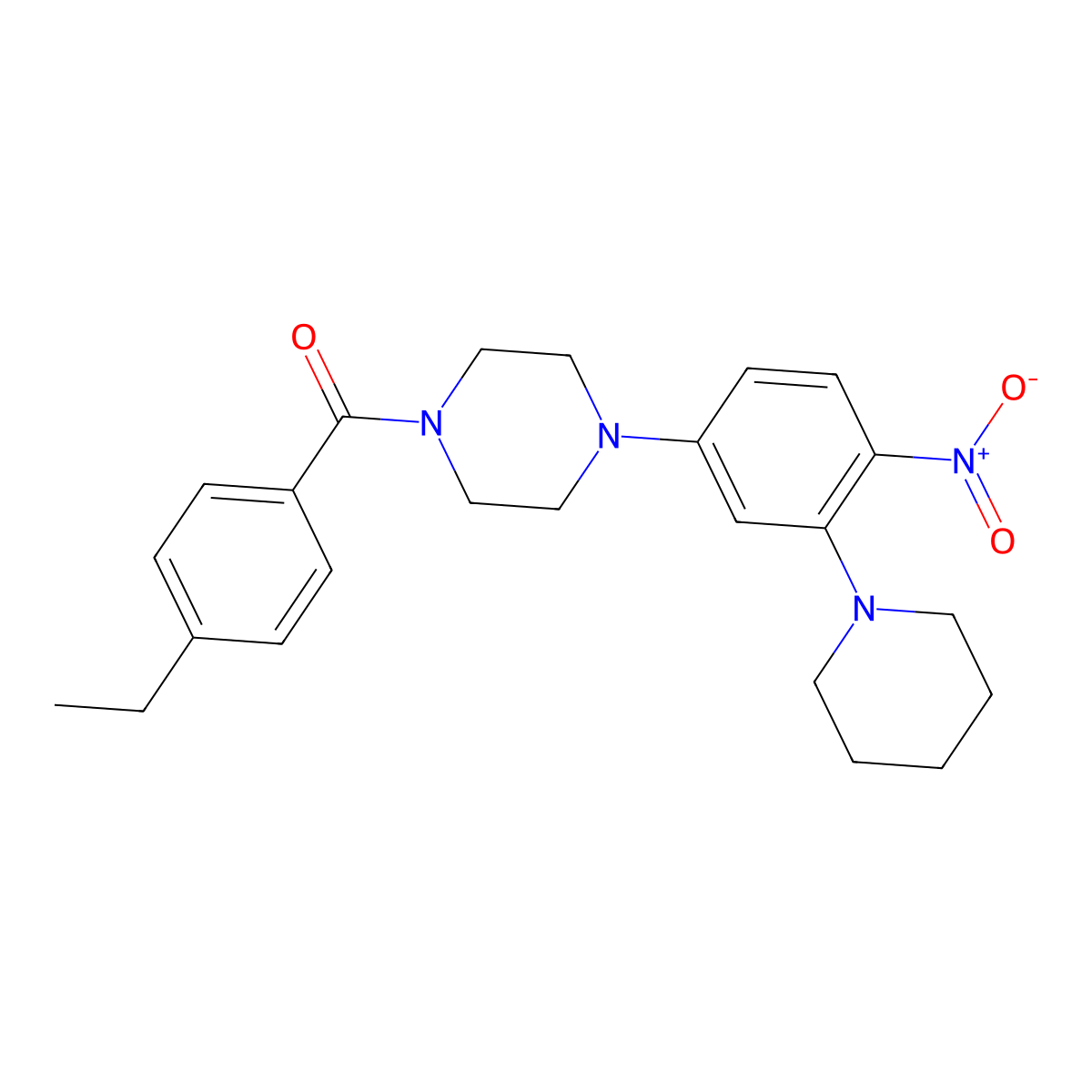 (4-Ethylphenyl)-[4-(4-nitro-3-piperidin-1-ylphenyl)piperazin-1-yl]methanone molecular structure, CAS 663182-32-9