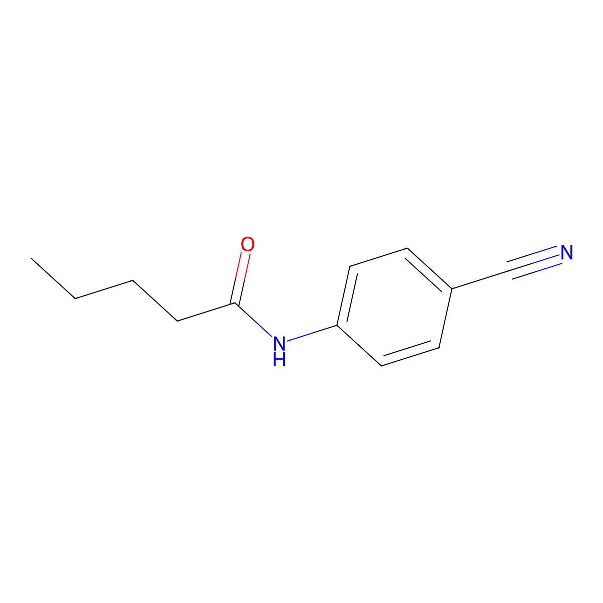 N-(4-cyanophenyl)pentanamide molecular structure, CAS 663183-10-6
