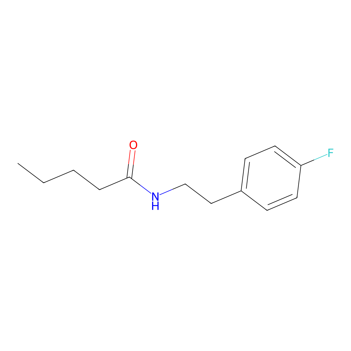 N-[2-(4-fluorophenyl)ethyl]pentanamide molecular structure, CAS 663183-25-3