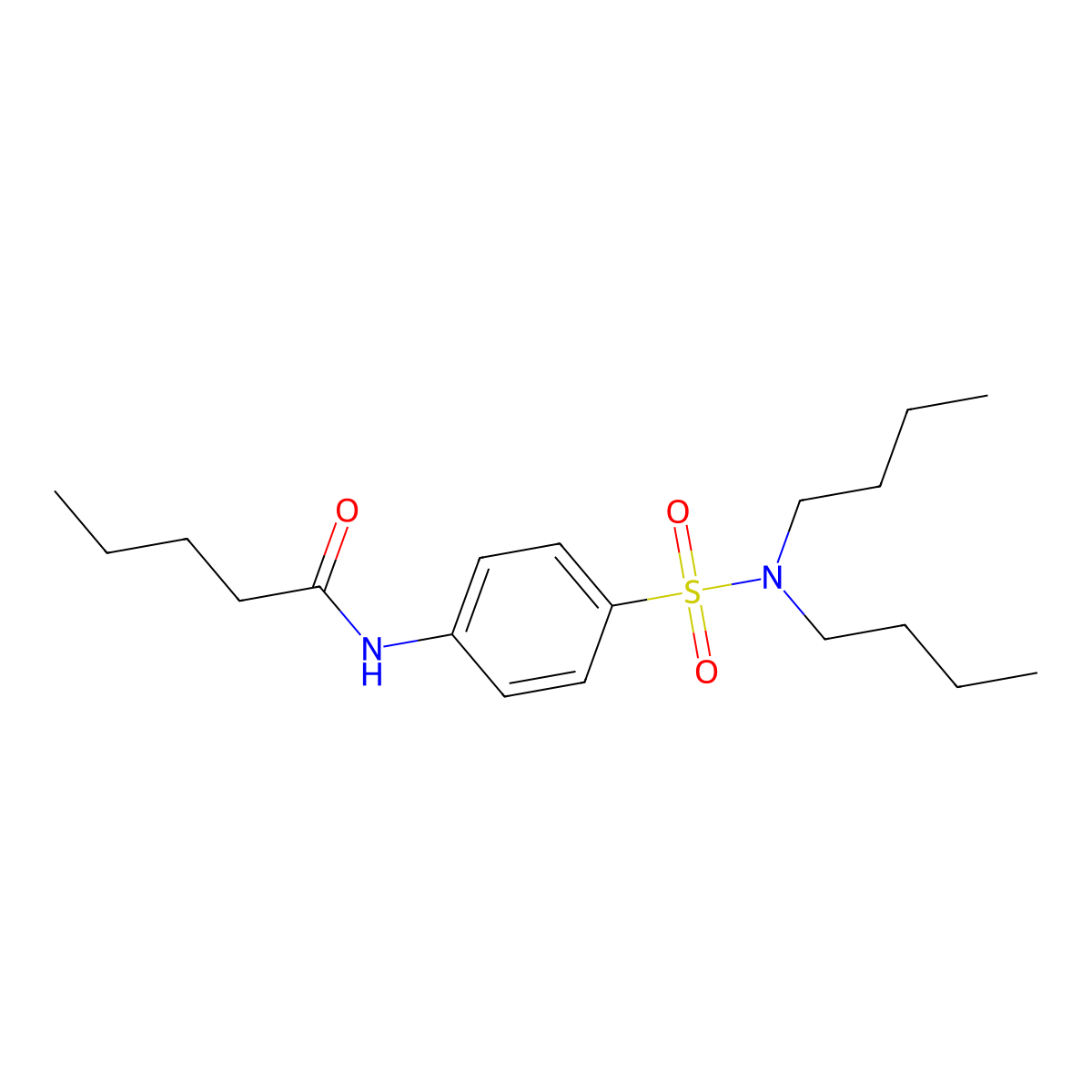 N-[4-(dibutylsulfamoyl)phenyl]pentanamide molecular structure, CAS 663183-37-7