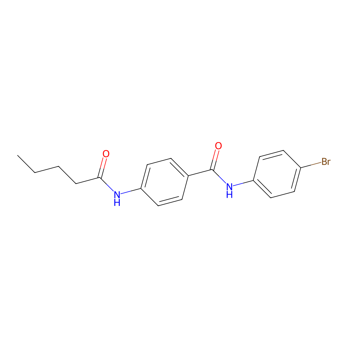 N-(4-bromophenyl)-4-(pentanoylamino)benzamide molecular structure, CAS 663183-77-5