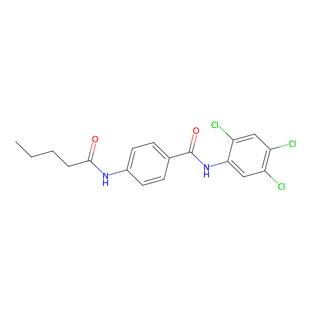 4-(pentanoylamino)-N-(2,4,5-trichlorophenyl)benzamide molecular structure, CAS 663183-88-8