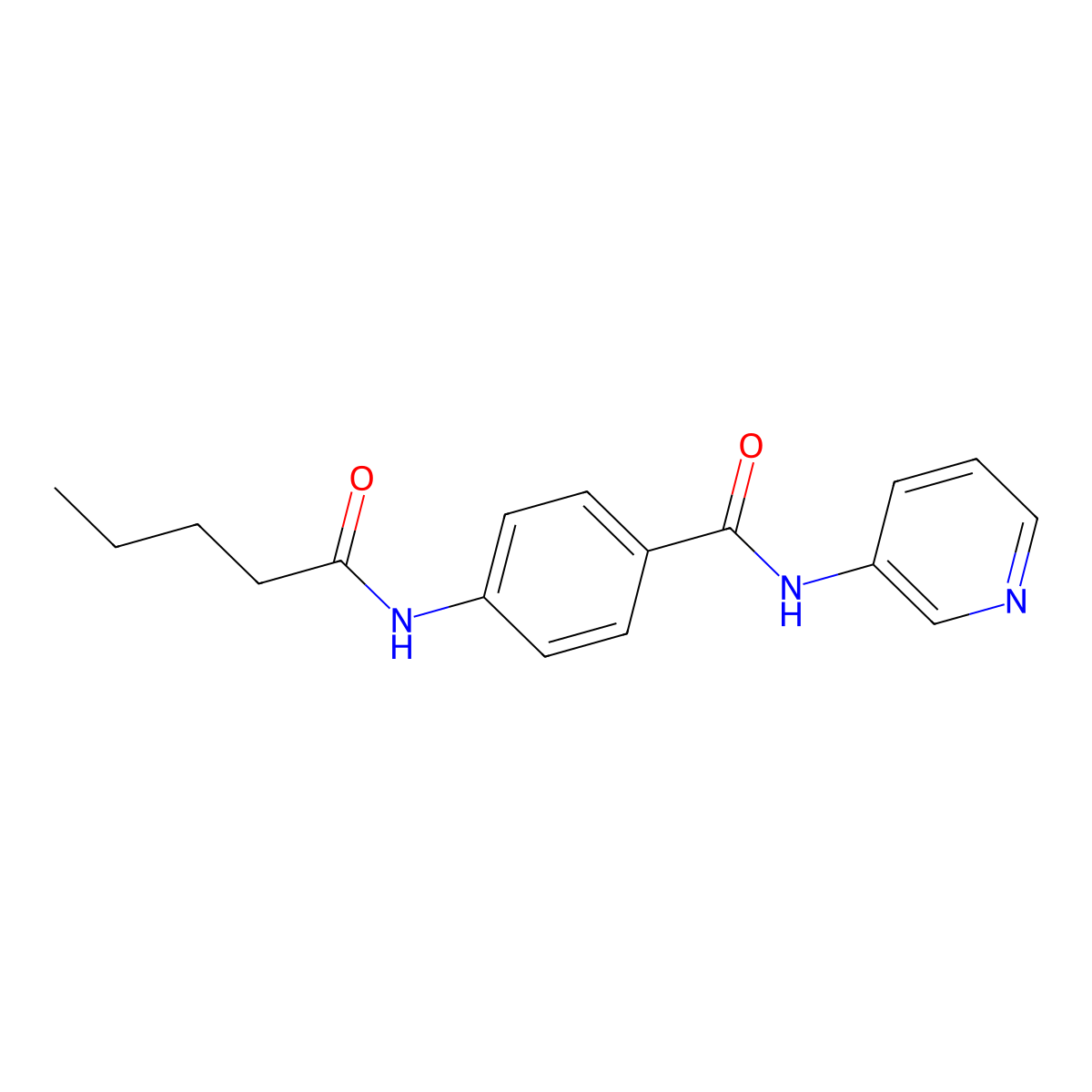 4-(pentanoylamino)-N-pyridin-3-ylbenzamide molecular structure, CAS 663184-58-5