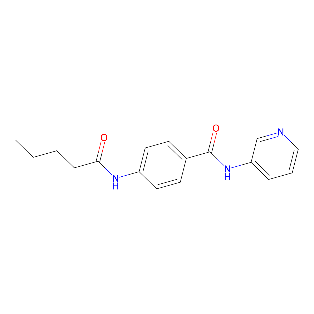 4-(pentanoylamino)-N-pyridin-3-ylbenzamide molecular structure, CAS 663184-58-5