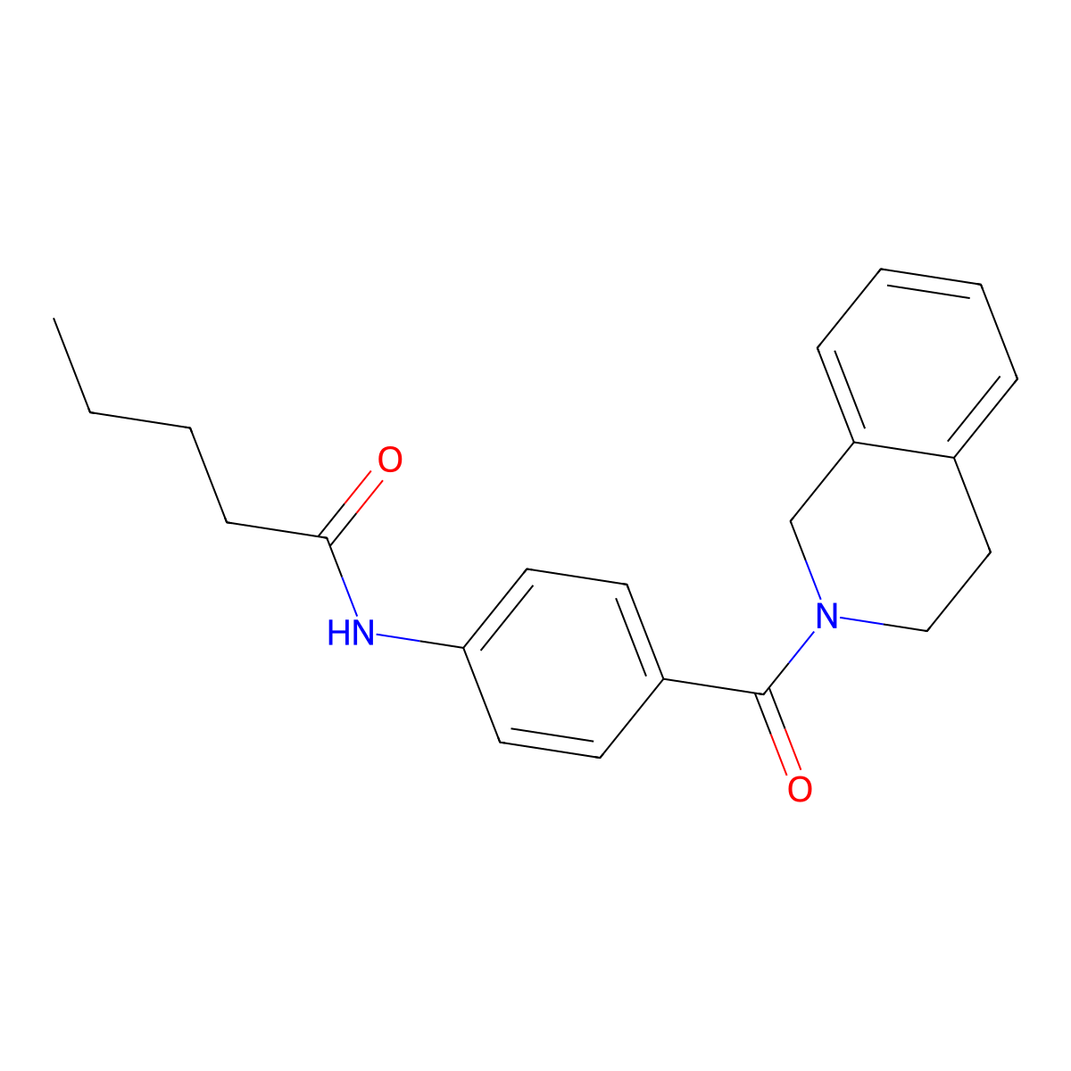 N-[4-(3,4-dihydro-1H-isoquinoline-2-carbonyl)phenyl]pentanamide molecular structure, CAS 663184-61-0
