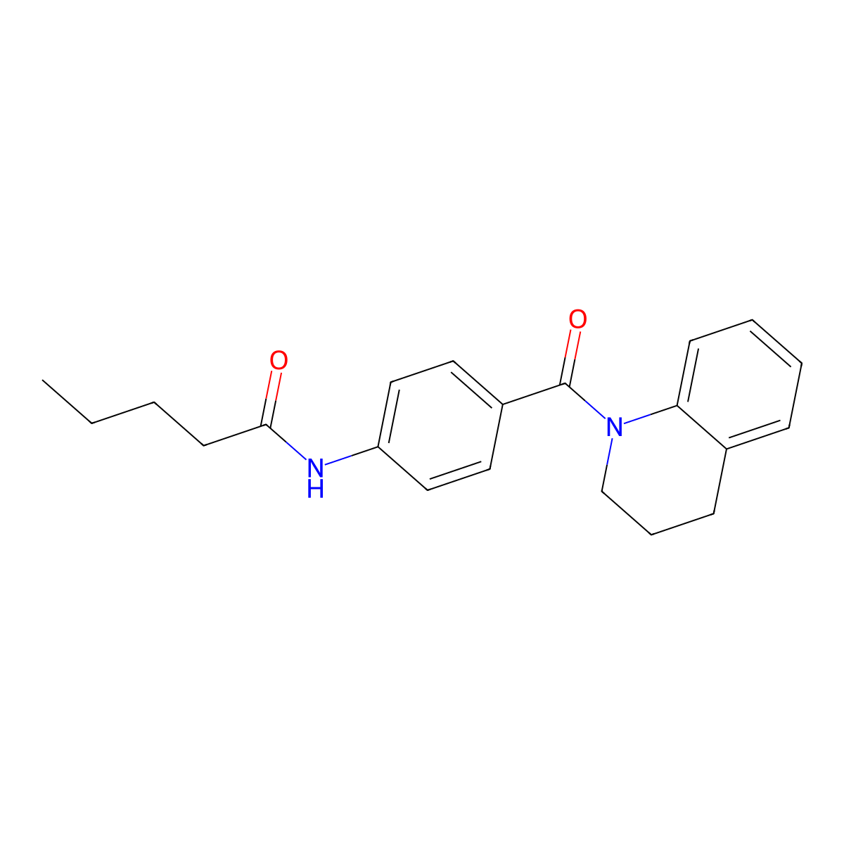 N-[4-(3,4-dihydroquinolin-1(2H)-ylcarbonyl)phenyl]pentanamide molecular structure, CAS 663184-73-4