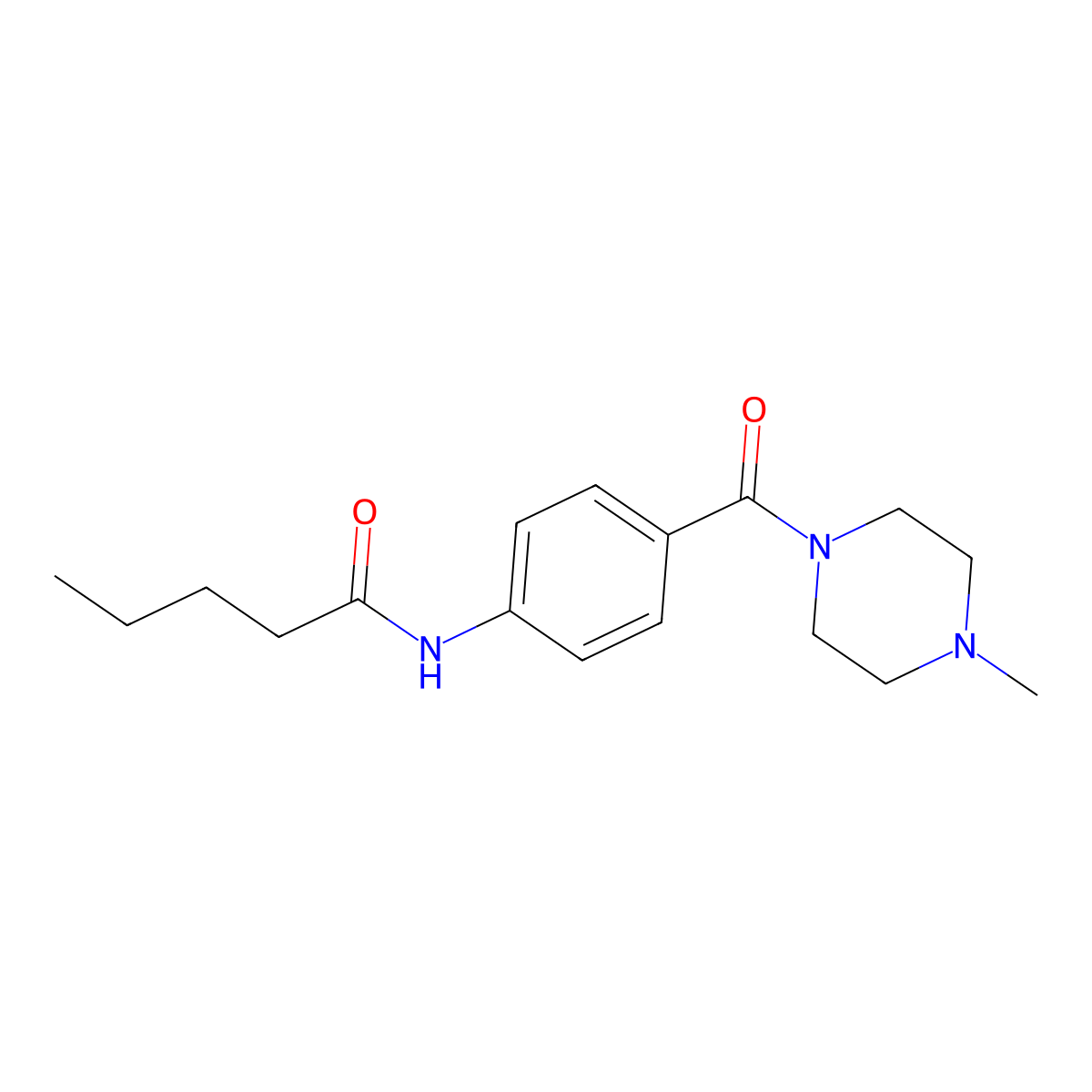 N-[4-(4-methylpiperazine-1-carbonyl)phenyl]pentanamide molecular structure, CAS 663184-85-8