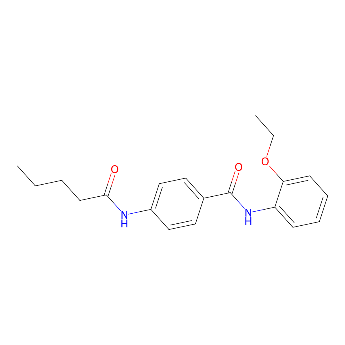 N-(2-ethoxyphenyl)-4-(pentanoylamino)benzamide molecular structure, CAS 663184-97-2