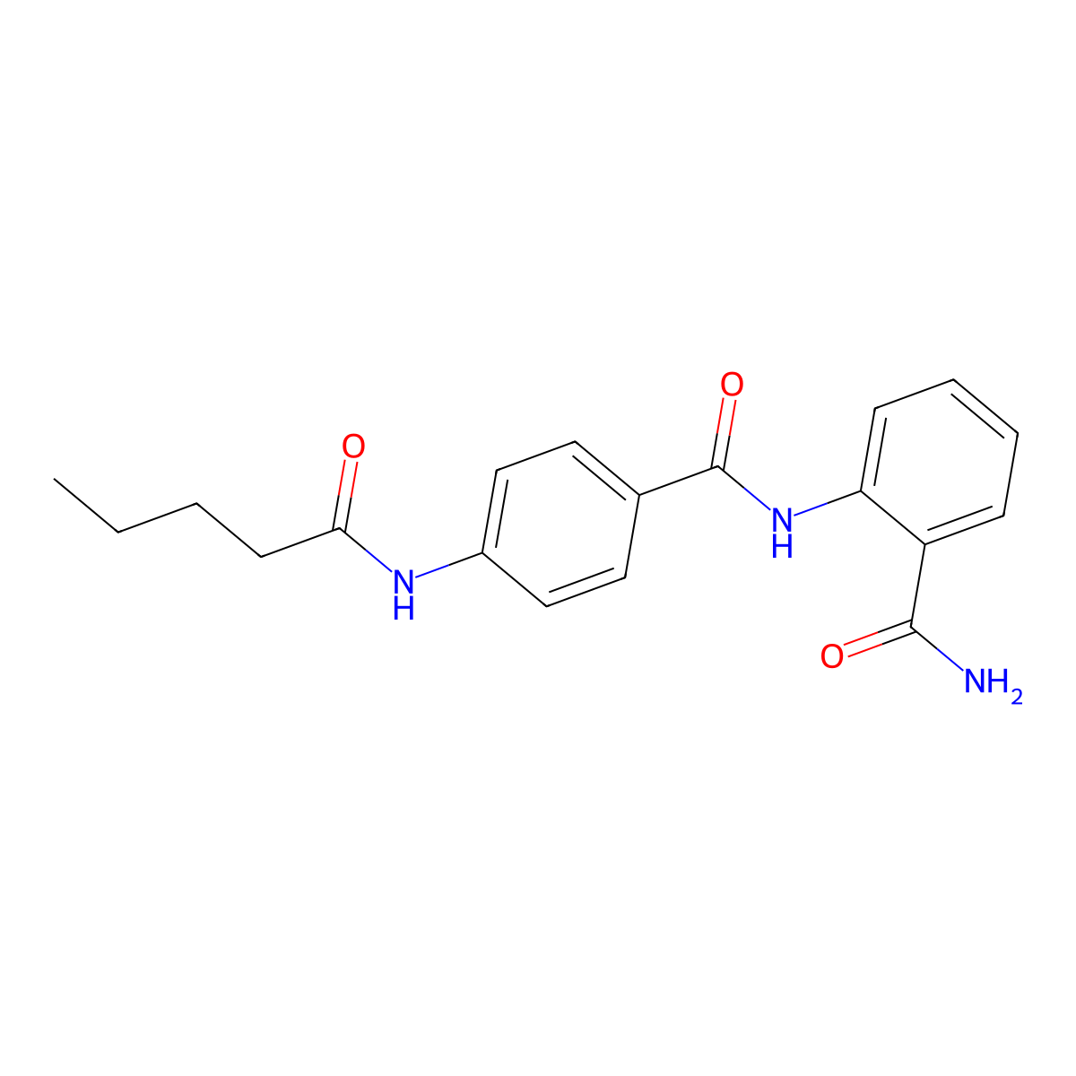 2-[[4-(Pentanoylamino)benzoyl]amino]benzamide molecular structure, CAS 663185-12-4