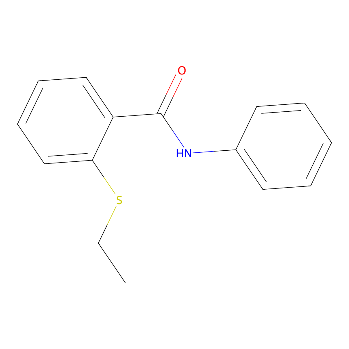 2-ethylsulfanyl-N-phenylbenzamide molecular structure, CAS 663186-26-3