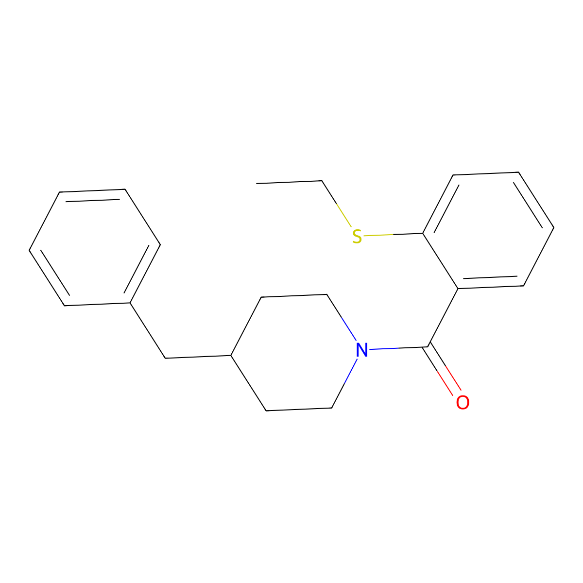 (4-Benzylpiperidin-1-yl)-(2-ethylsulfanylphenyl)methanone molecular structure, CAS 663186-28-5