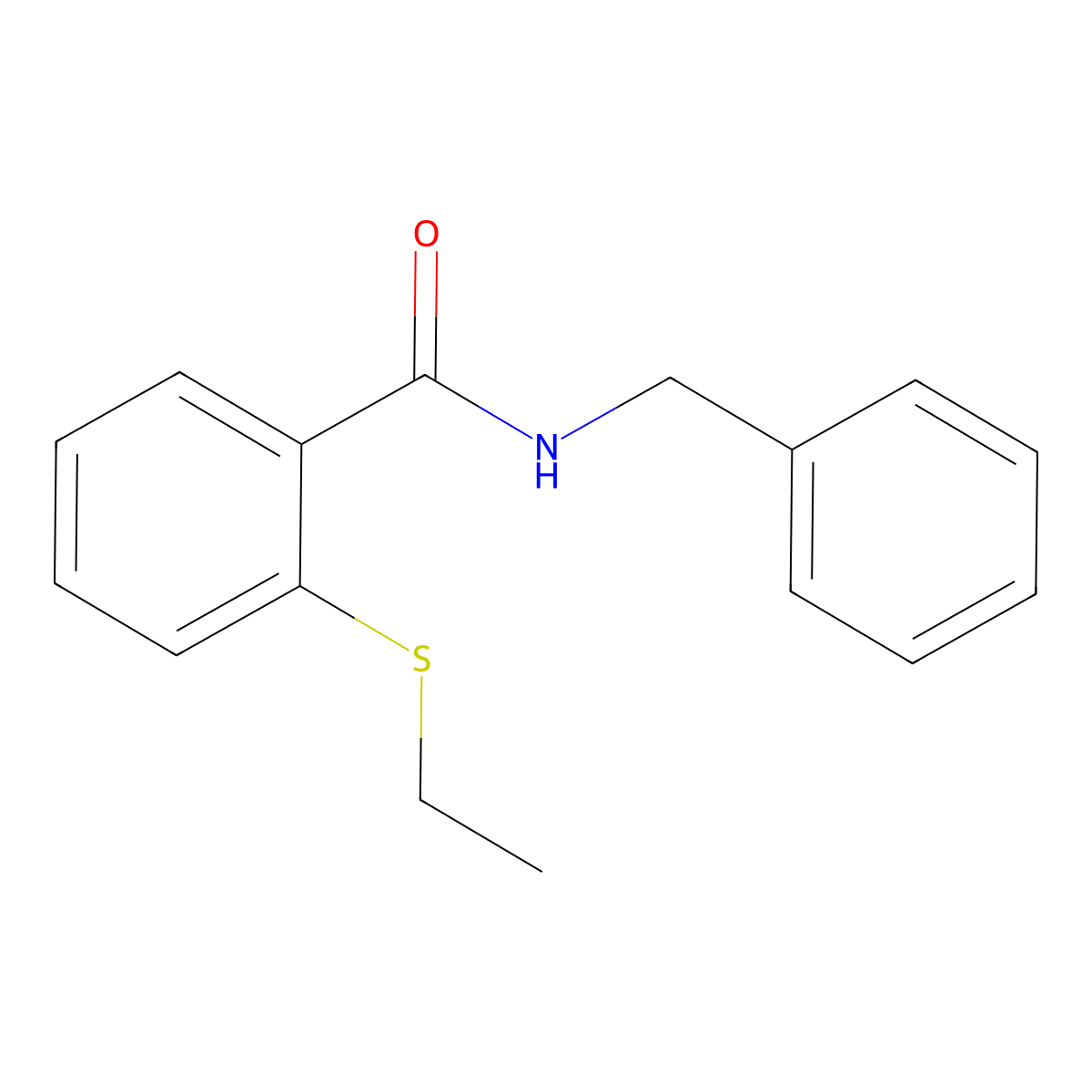 N-benzyl-2-(ethylsulfanyl)benzamide molecular structure, CAS 663187-01-7
