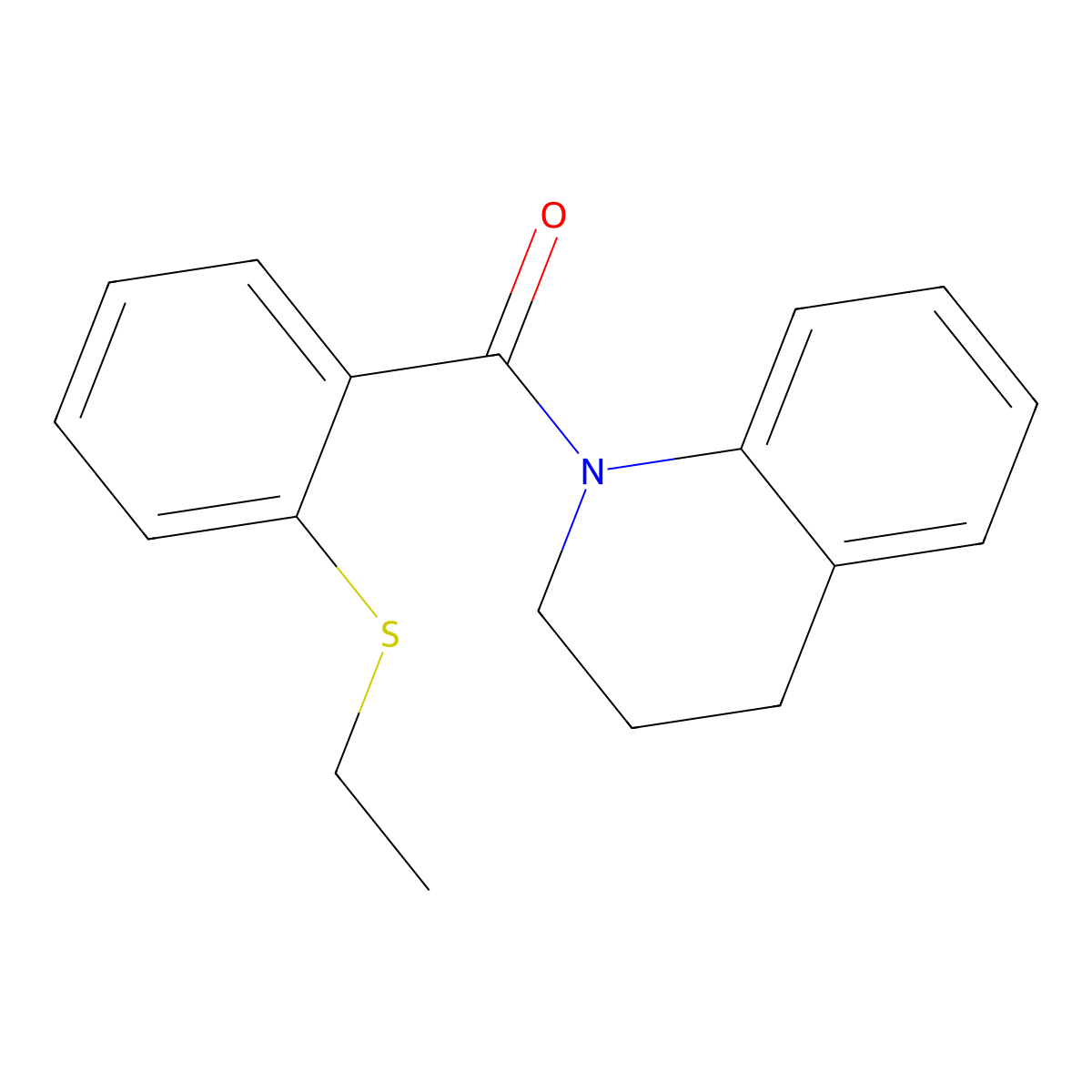 3,4-dihydro-2H-quinolin-1-yl-(2-ethylsulfanylphenyl)methanone molecular structure, CAS 663187-36-8