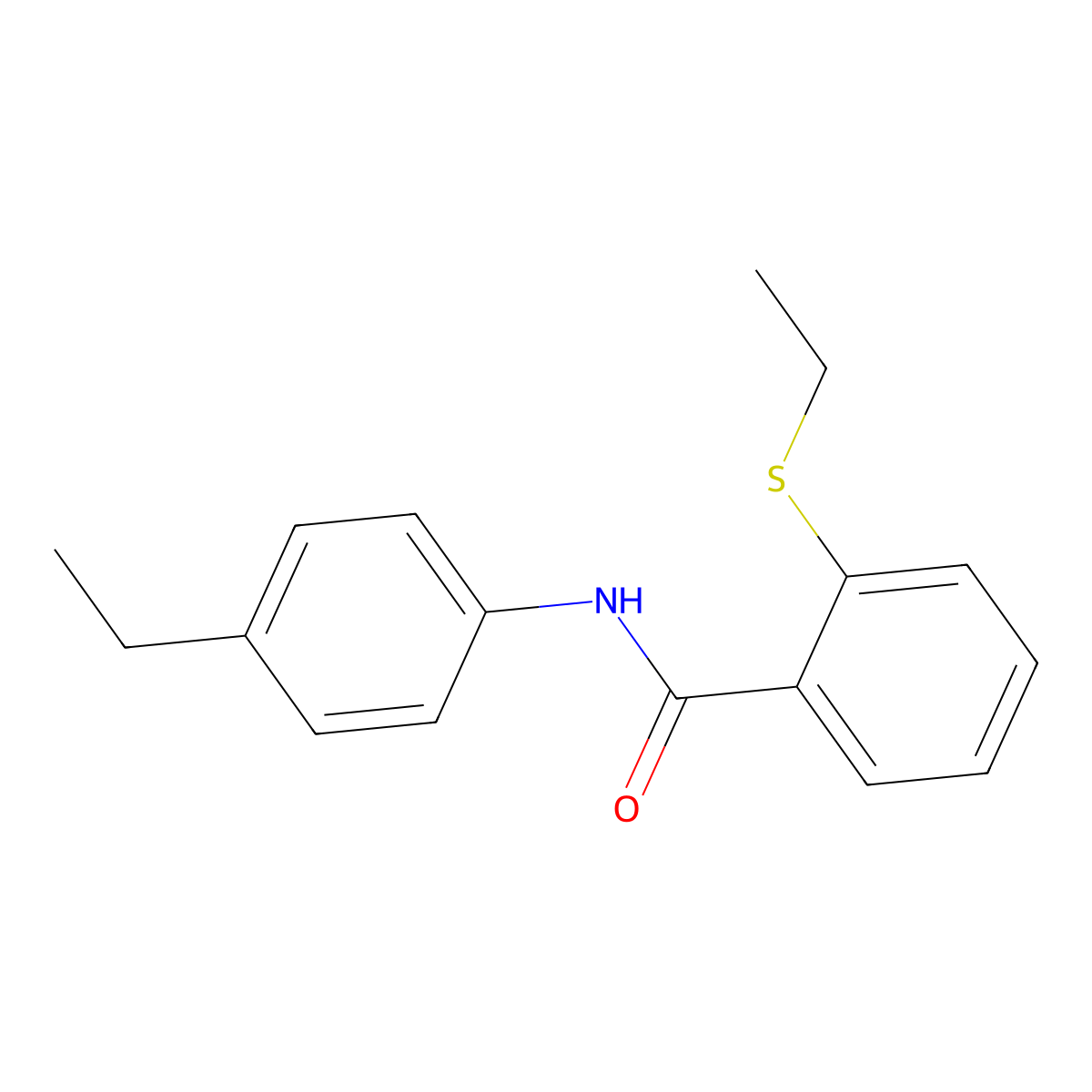 N-(4-ethylphenyl)-2-(ethylsulfanyl)benzamide molecular structure, CAS 663187-47-1