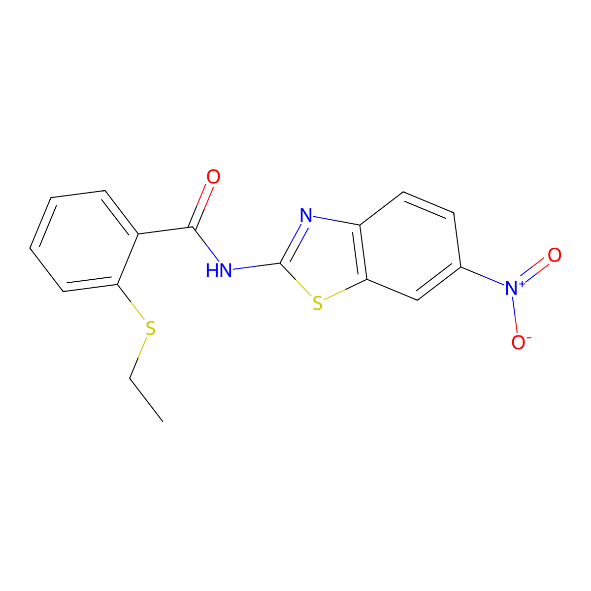 2-(ethylthio)-N-(6-nitrobenzo[d]thiazol-2-yl)benzamide molecular structure, CAS 663187-67-5