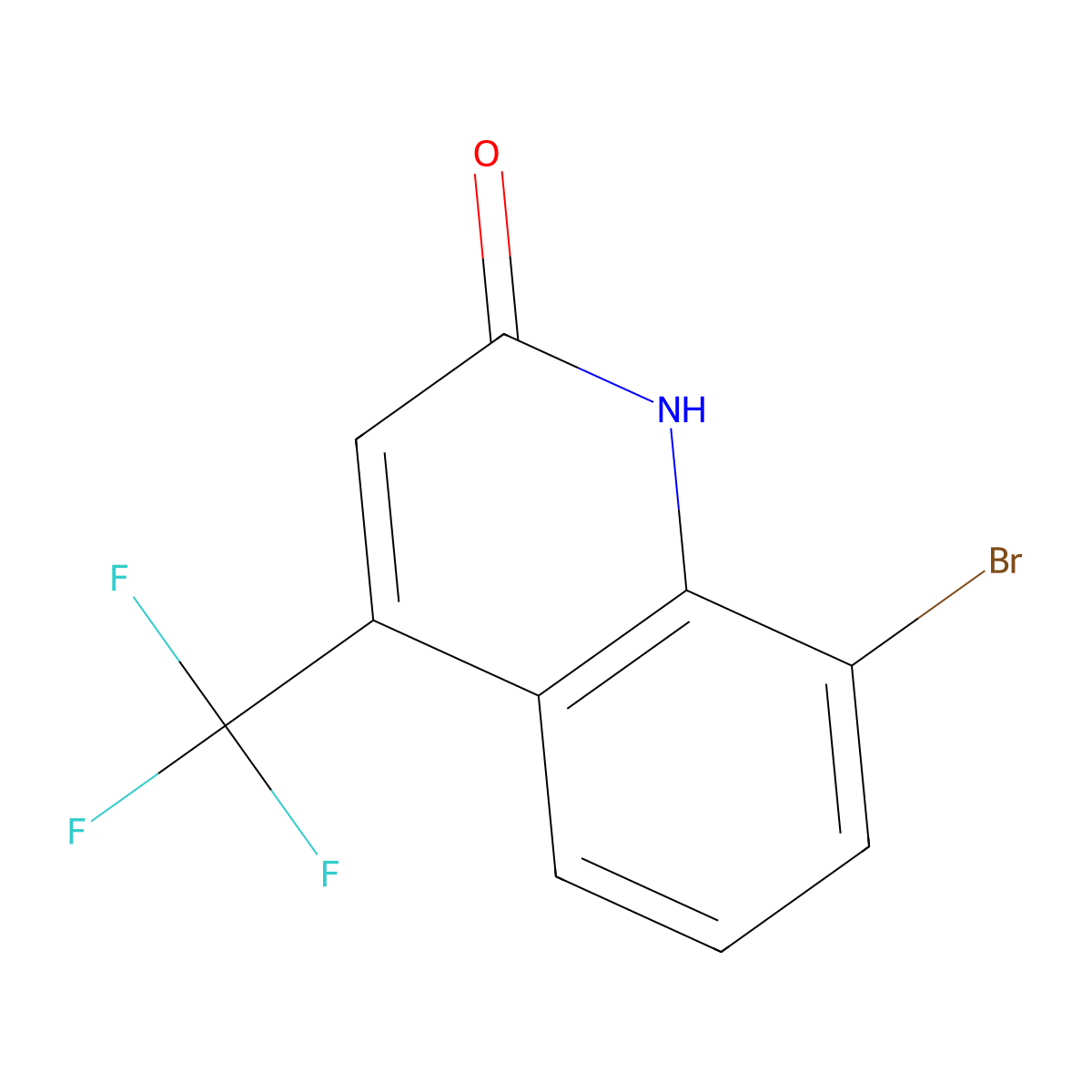 8-Bromo-4-(trifluoromethyl)quinolin-2(1H)-one molecular structure, CAS 663192-71-0