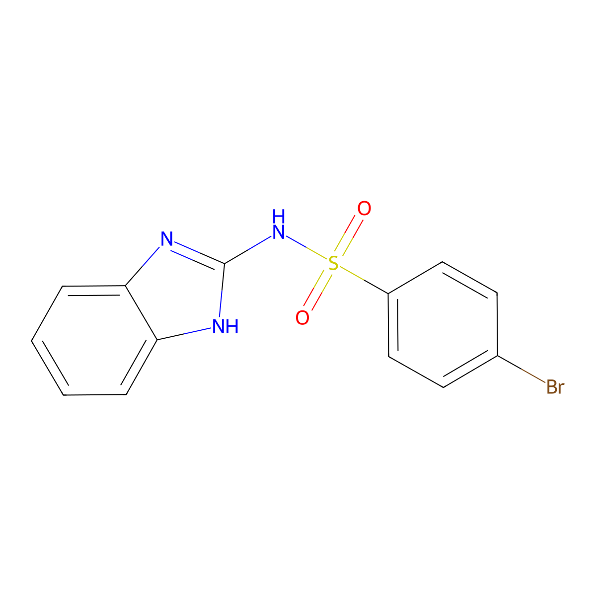 N-(1H-benzo[d]imidazol-2-yl)-4-bromobenzenesulfonamide molecular structure, CAS 663193-11-1