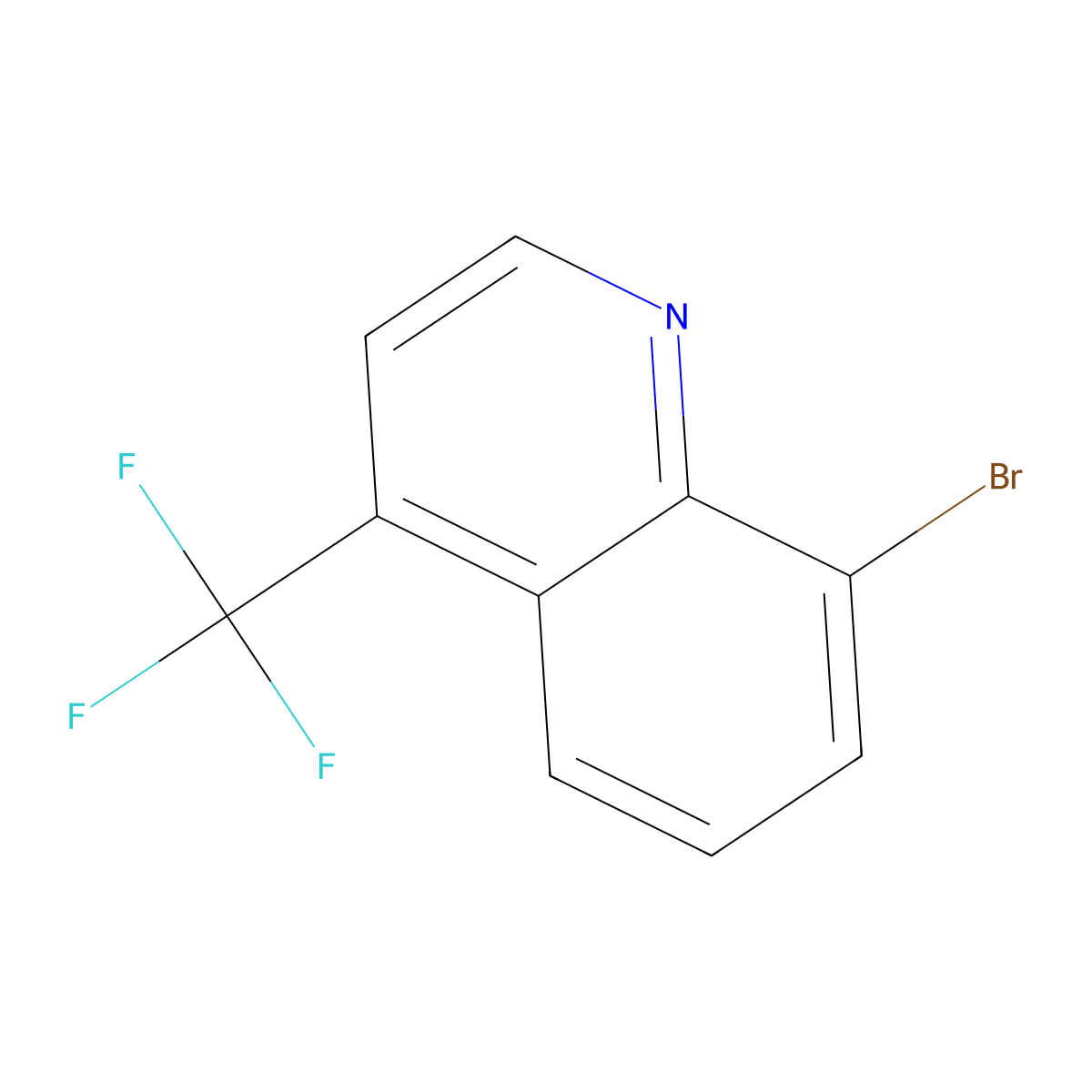 8-Bromo-4-(trifluoromethyl)quinoline molecular structure, CAS 663193-19-9