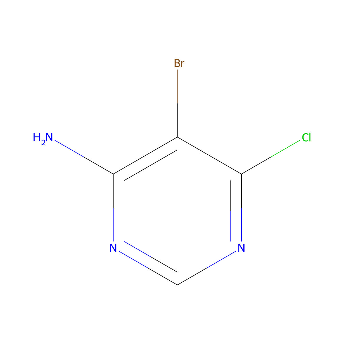 5-Bromo-6-chloropyrimidin-4-amine molecular structure, CAS 663193-80-4