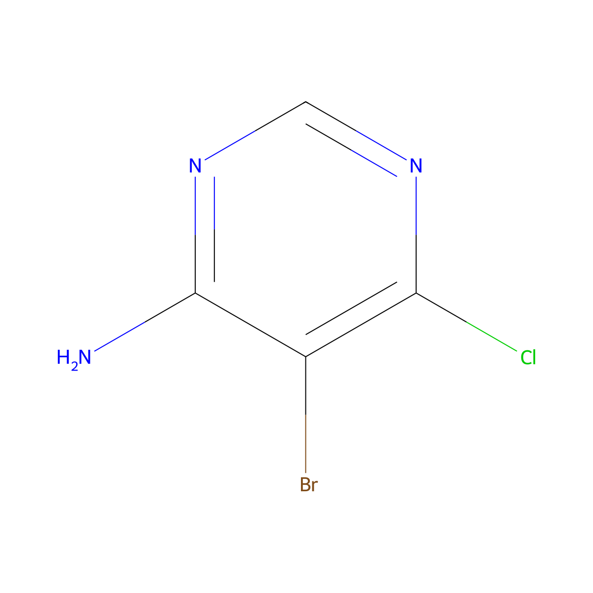 5-Bromo-6-chloropyrimidin-4-amine molecular structure, CAS 663193-80-4