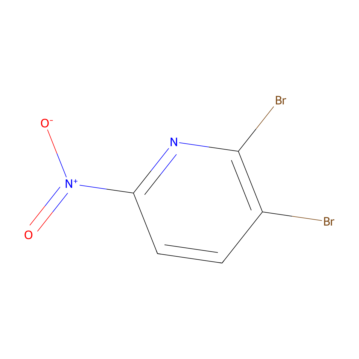 2,3-Dibromo-6-nitropyridine molecular structure, CAS 663193-81-5