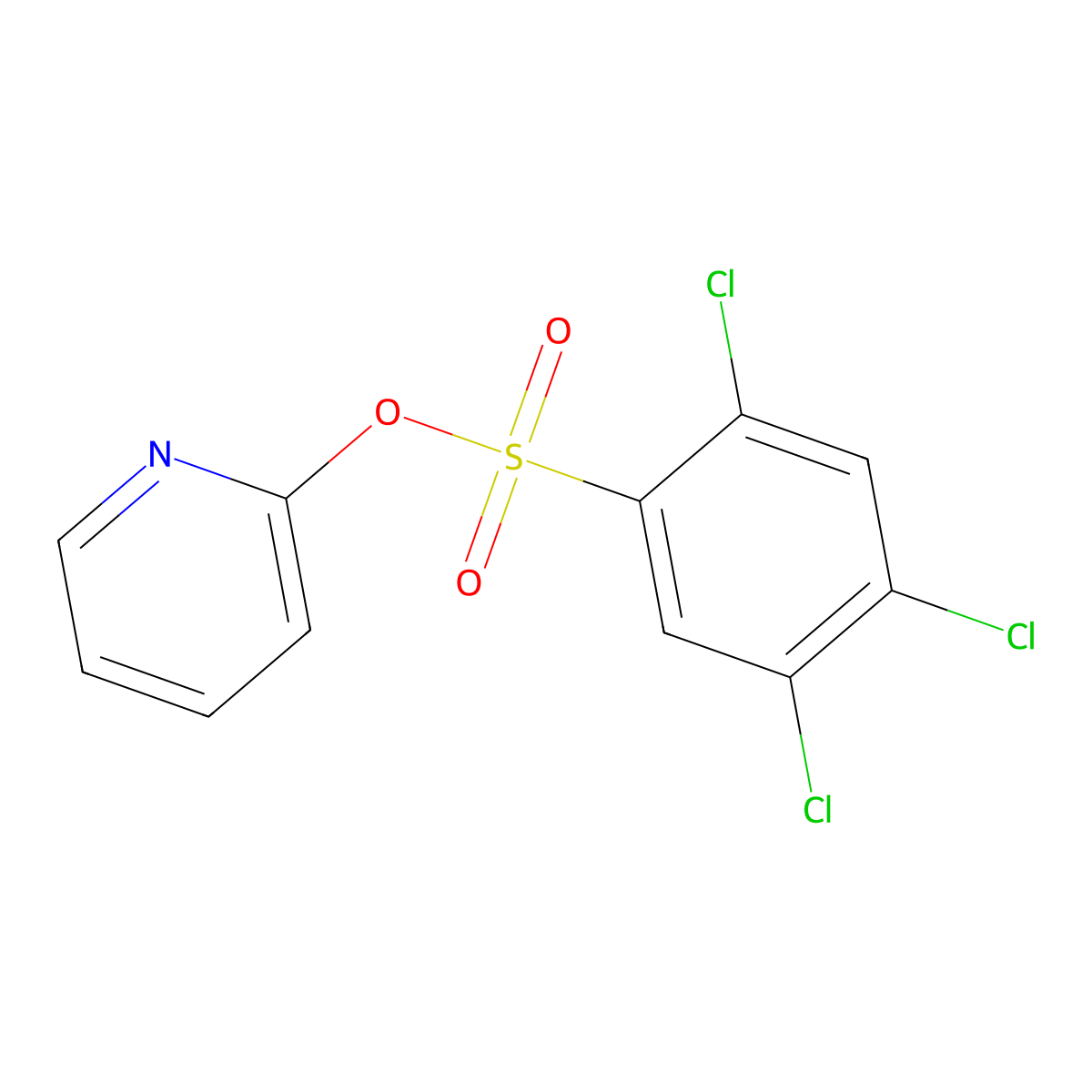 Pyridin-2-yl 2,4,5-trichlorobenzene-1-sulfonate molecular structure, CAS 663193-89-3
