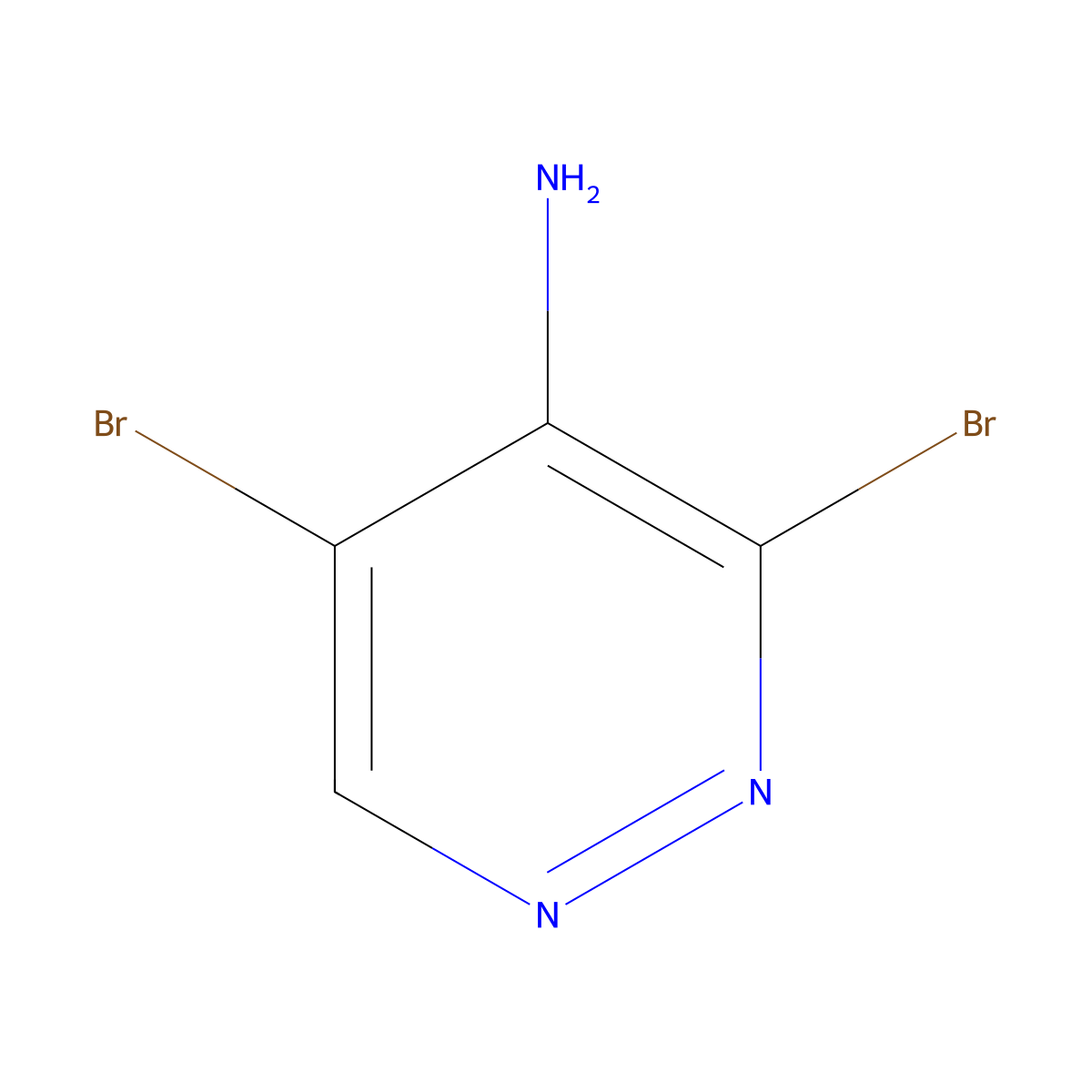 3,5-Dibromopyridazin-4-amine molecular structure, CAS 663194-05-6