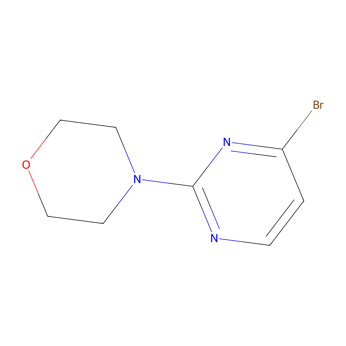 4-(4-Bromopyrimidin-2-yl)morpholine molecular structure, CAS 663194-10-3