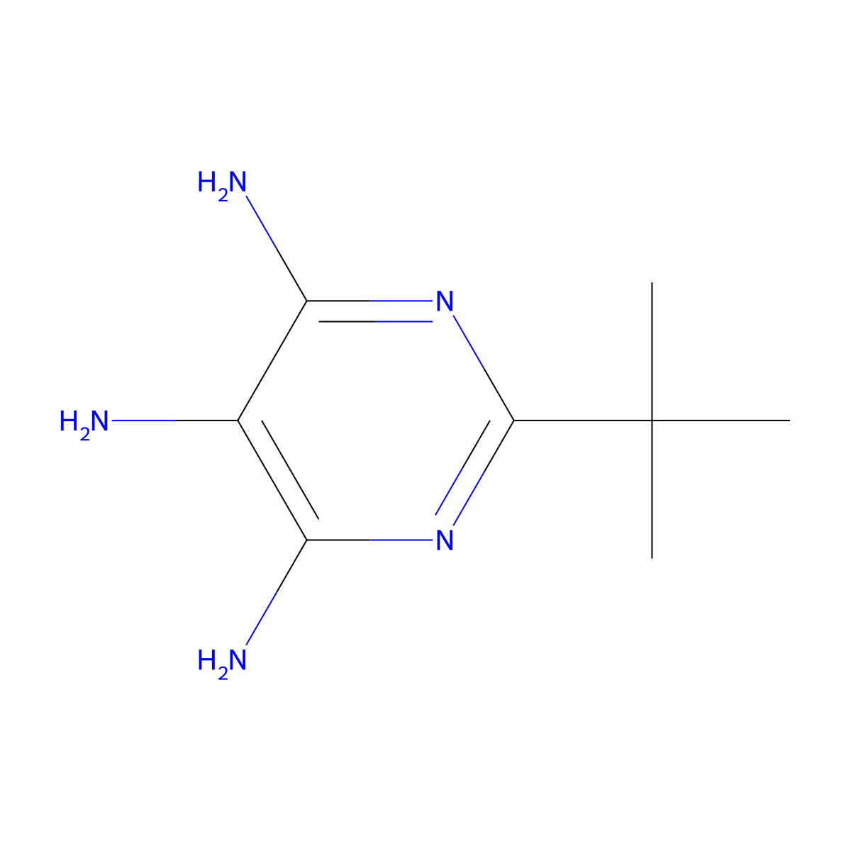 2-Tert-butylpyrimidine-4,5,6-triamine molecular structure, CAS 663194-12-5