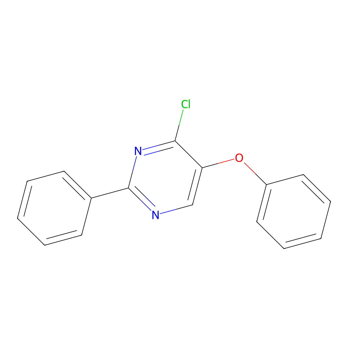 4-Chloro-5-phenoxy-2-phenylpyrimidine molecular structure, CAS 663194-33-0