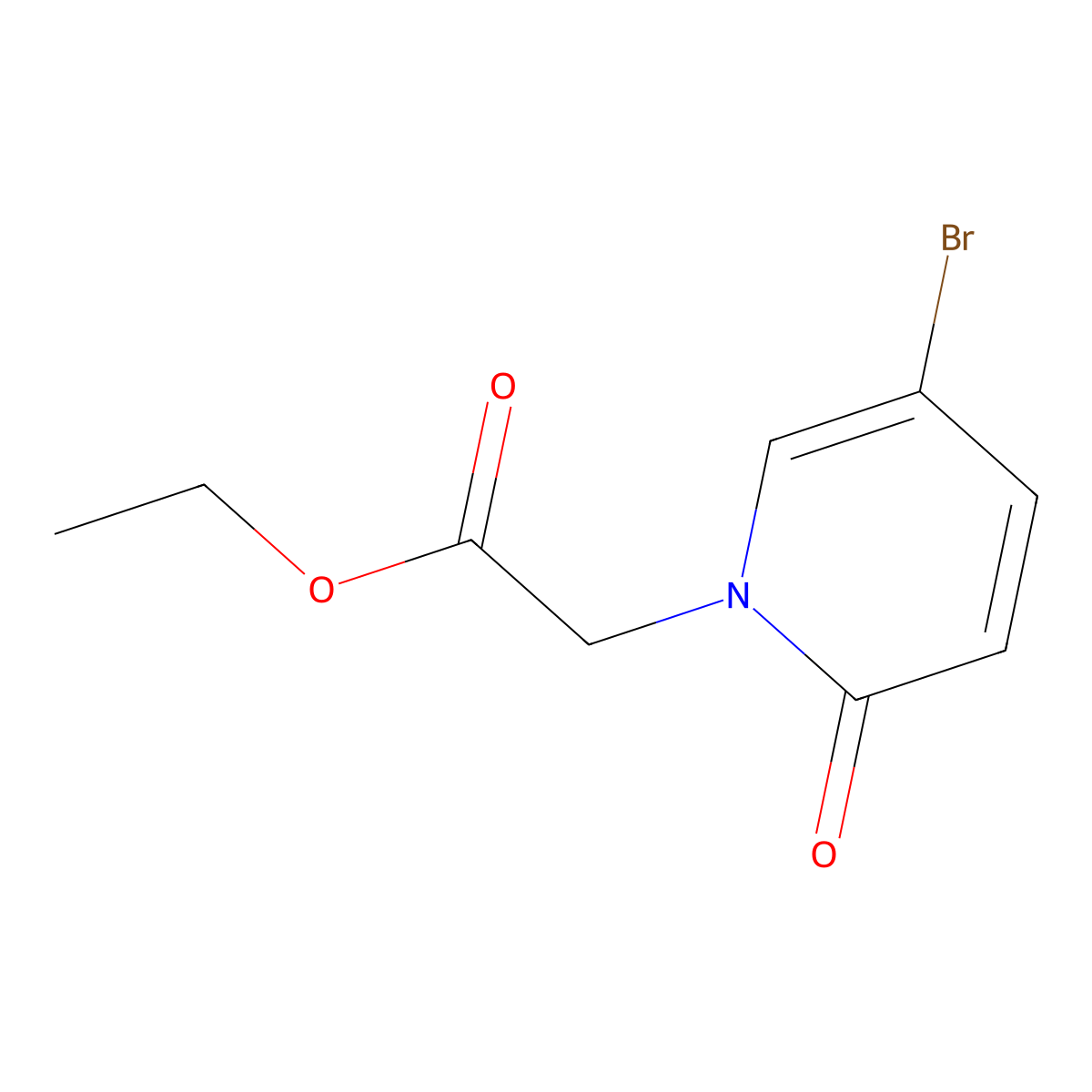 Ethyl 2-(5-bromo-2-oxo-1,2-dihydropyridin-1-yl)acetate molecular structure, CAS 663195-13-9