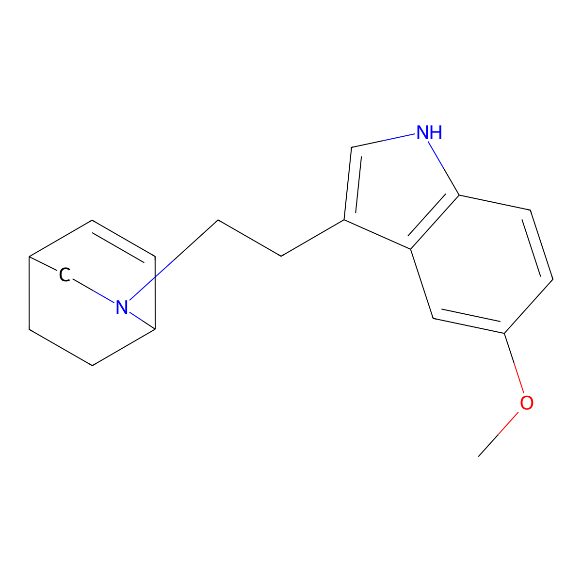 2-[2-(5-Methoxy-1H-indol-3-yl)ethyl]-2-azabicyclo[2.2.2]oct-5-ene molecular structure, CAS 663195-14-0