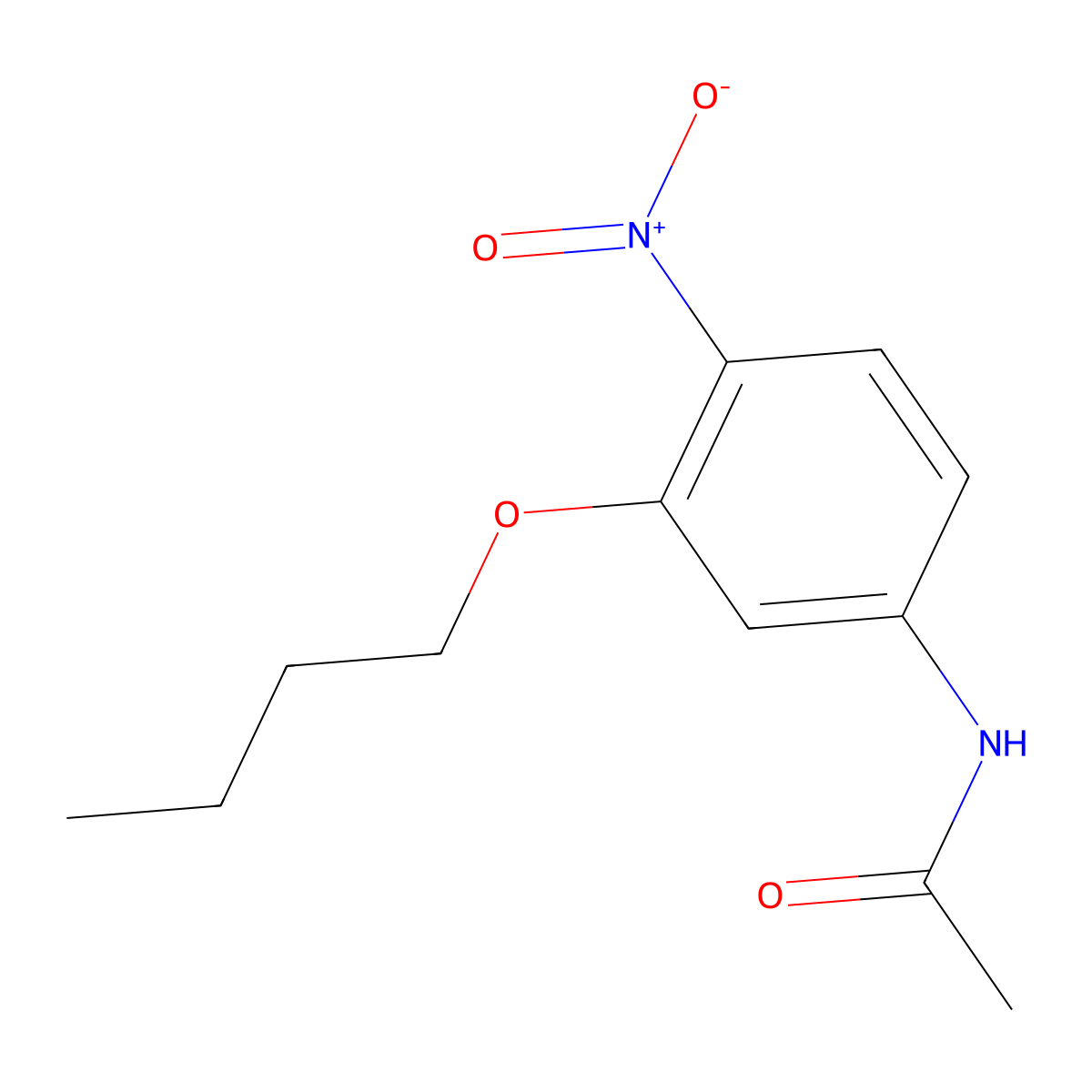 N-{3-butoxy-4-nitrophenyl}acetamide molecular structure, CAS 663195-30-0